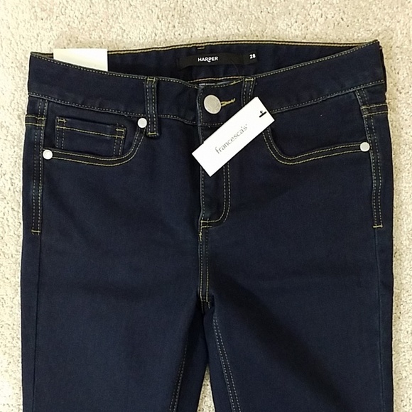 FRANCESCA'S Dark Denim Skinny Jeans Size 28 - Picture 7 of 11